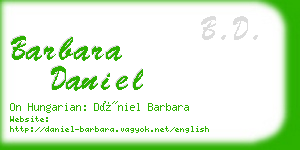 barbara daniel business card